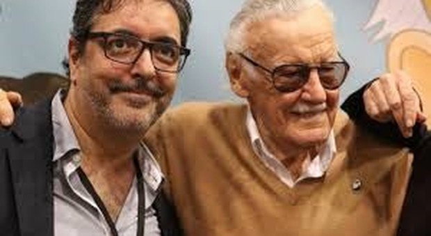 John Attard con il presidente della Marvel Stan Lee morto lo scorso anno