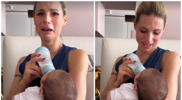 Michelle Hunziker in lacrime mentre allatta Cesare. Aurora Ramazzotti: «Piangi perché mi somiglia?». La risposta è sorprendente
