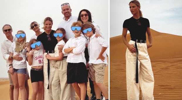 Michelle Hunziker, Pasqua a Dubai con le figlie Sole e Celeste e gli amici dopo la rottura con Alessandro Carollo: «La prima volta nel deserto»