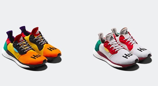Pharrell Williams lancia Adidas SOLARHU: scarpe ad alte prestazioni e abbigliamento progettato per la corsa