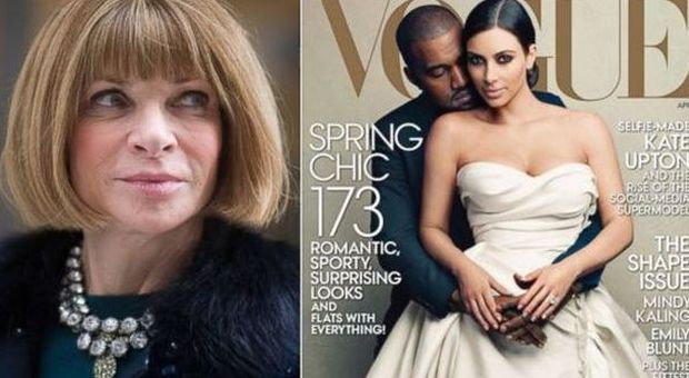 Anna Wintour nella bufera per l'ultima copertina di Vogue con Kim Kardashian e Kanye West