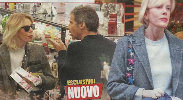 Alessia Marcuzzi, il marito Paolo Calabresi Marconi e la figlia Mia fanno shopping a Roma