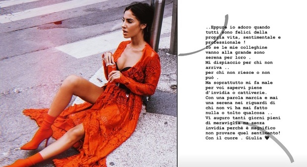 Giulia De Lellis al veleno su Instagram: «Mi dispiace per le mie colleghine che non ci arrivano»
