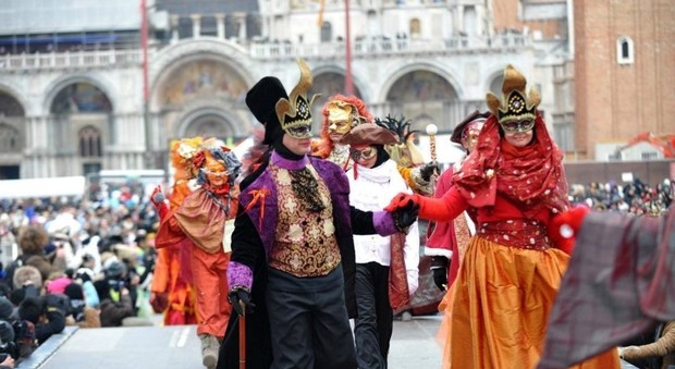 Carnevale in piazza San Marco a Venezia