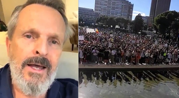 Miguel Bosè appoggia la protesta di Madrid contro l'obbligo delle mascherine: «Io sono la resistenza»