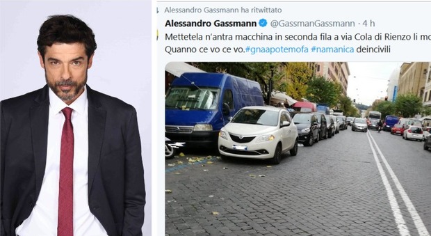 Alessandro Gassmann contro le doppie file. E pubblica le foto degli «incivili»