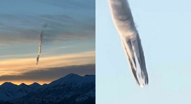 Paura per una nube a «forma di verme» in Alaska: avviata un'indagine. «Missile russo, Ufo, o incidente aereo?»