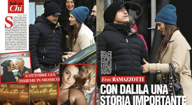Eros Ramazzotti, la nuova fidanzata è Dalila Gelsomino: chi è la modella che vive in Messico (e ha 26 anni di meno)