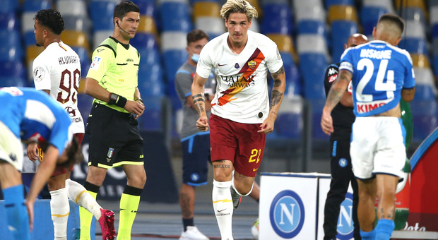 Roma, Zaniolo entra al 21' contro il Napoli: in campo 175 giorni dopo (foto Mancini)