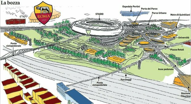 Stadio della Roma, la società giallorossa presenterà lo studio per realizzarlo a Pietralata