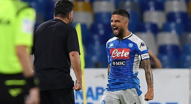 Napoli, Gattuso abbraccia Insigne: «Ma ora non dobbiamo sederci»