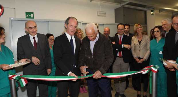 Luca Zaia all'inaugurazione dell'Unità Farmaci Antiblastici di Belluno