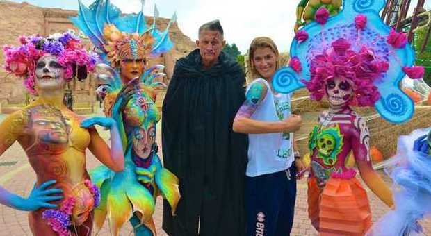 Gardaland, spettacolo di body painting
