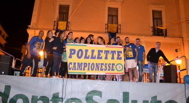 Storica promozione in B1 della Volley Assitec 2000 Sant'Elia festeggia 'Le Pollette'