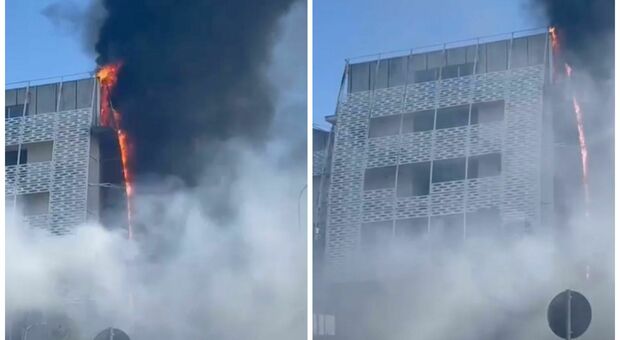 Vasto incendio a Giarre: due palazzi avvolti dalle fiamme