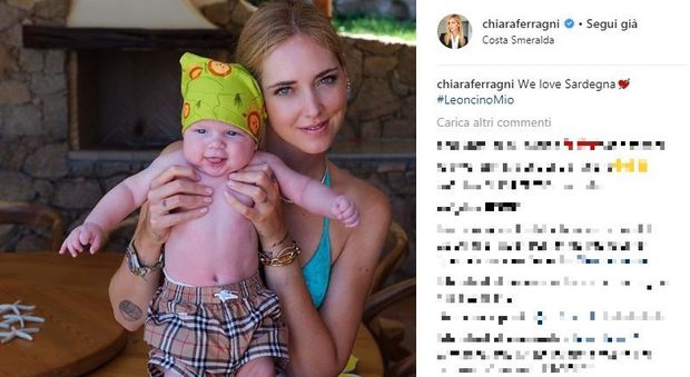Chiara Ferragni, pioggia di insulti alla foto di Leo: «Hai fatto ustionare tuo figlio»