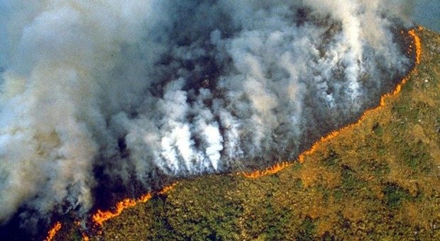 Amazzonia, incendi fuori controllo: «Sta bruciando dell'84% in più dell'anno scorso»