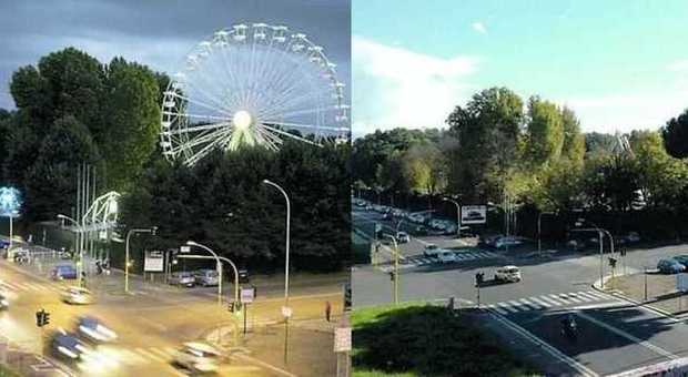 Luneur, “scompare” la ruota panoramica In restauro per la riapertura in primavera
