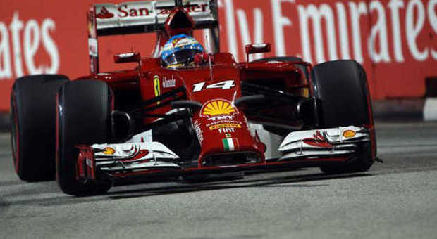 La FErrari F14T di Fernando Alonso a Singapore