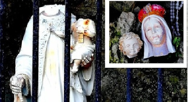 Calabria, raid sacrilego contro la Madonnina del Mare: decapitati Madre e Bambino