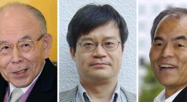 I tre scienziati vincitori del Nobel per la fisica (LaPresse)