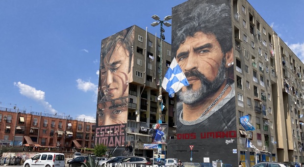 Maradona, è polemica sull'abbattimento del murales di Jorit a San Giovanni a Teduccio