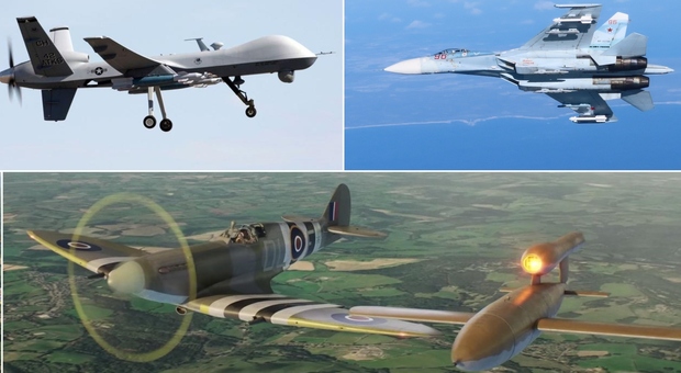 Drone americano Reaper abbattuto: i caccia russi Su-27 come gli Spitfire con le V1 naziste. Il ruolo di Sigonella nella guerra dei droni