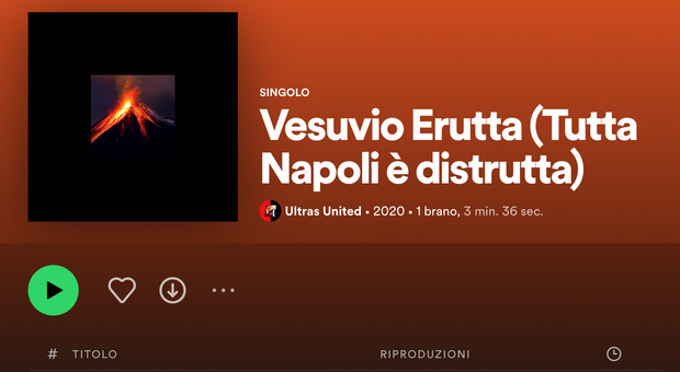 Napoli, l'assurda scelta di Spotify: «Vesuvio erutta» diventa una hit