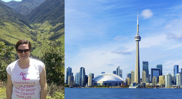 Denise Perrino e una veduta di Toronto