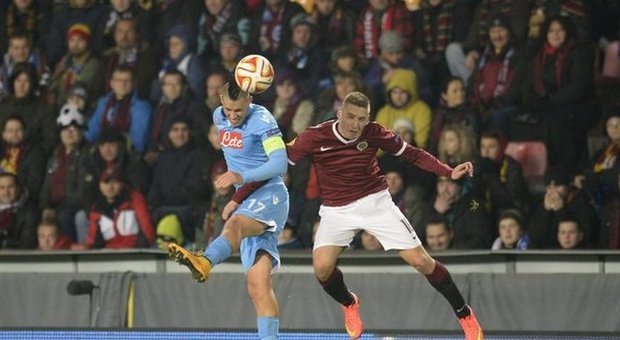 Sparta Praga-Napoli 0-0|Il Napoli soffre ma si qualifica. Hamsik dà la scossa solo nel finale