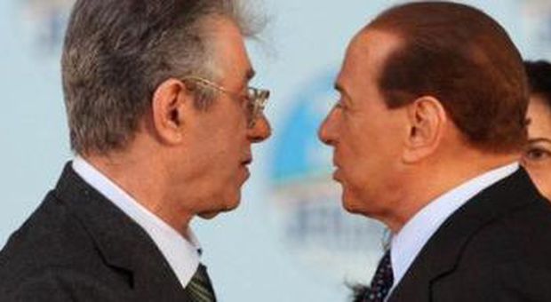 Umberto Bossi e Silvio Berlusconi (foto Alessandro Di Meo - Ansa)