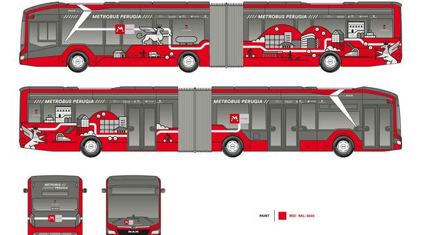 Perugia, il nuovo Metrobus entro giugno 2026. Nella livrea il grifo e i simboli della città. Il Comune racconta tutto il progetto