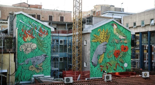Roma, il riscatto di San Lorenzo con la "giungla" d'arte di Lucamaleonte