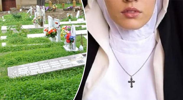 Scatti hard al cimitero con una donna vestita da suora: tre denunciati