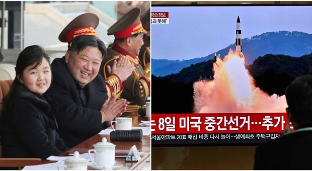 Corea del Nord, Kin jong-Un lancia un altro missile Icbm verso il Giappone e poi va alla partita con la figlia