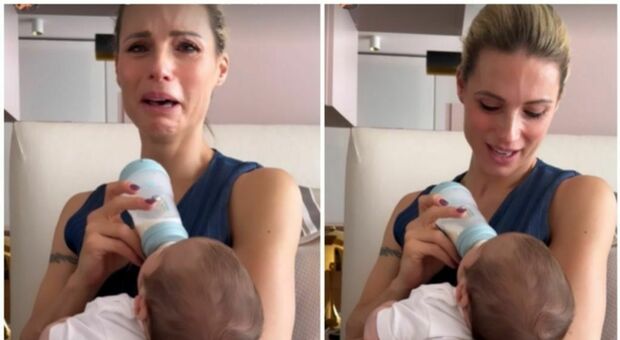 Michelle Hunziker piange mentre allatta il nipote Cesare. Aurora Ramazzotti: «È perché mi somiglia?»
