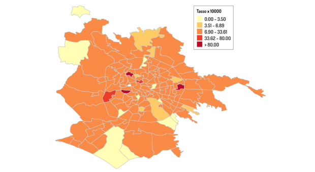 Roma, la mappa del contagio: all'Appio e Centocelle record di casi. Nove i quartieri senza positivi