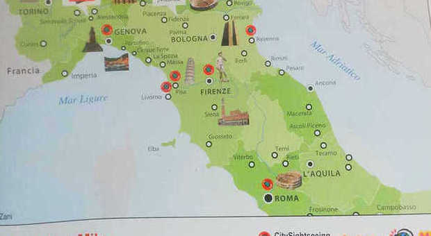 «La mappa dell'Italia nel materiale Expo? Si ferma a Roma» | Foto