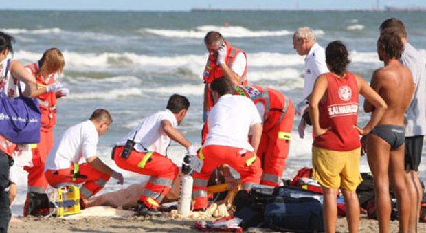 Un soccorso in spiaggia