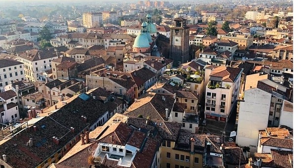 Il centro di Treviso visto dall'alto