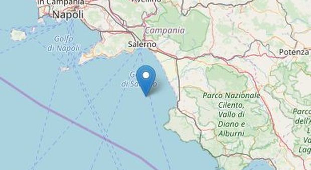 Terremoto, scossa nel golfo di Salerno