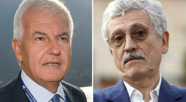 L'ex amministratore delegato di Leonardo Alessandro Profumo e l'ex presidente del Consiglio Massimo D'Alema
