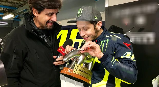 Moto Gp, Tapiro d'oro a Valentino Rossi: «Non ho vinto niente nel 2018»