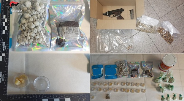 Droga, pistola e munizioni nascoste in un muretto a secco: 43enne arrestato in flagranza di reato