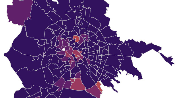 Covid Roma, la mappa dei contagi: Torre Angela primo quartiere per numero di casi, allerta per il Centro