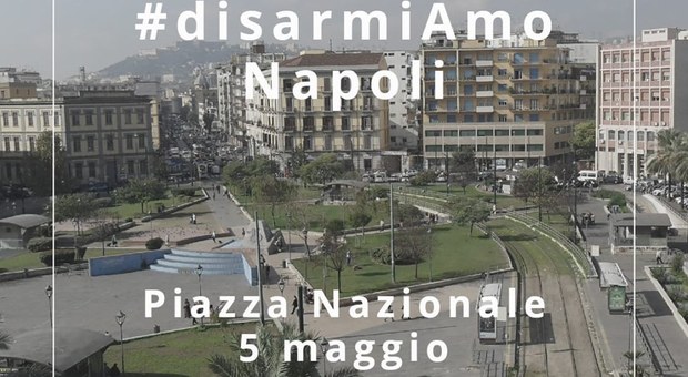 «DisarmiAmo Napoli», in piazza Nazionale per dire «no» alla camorra