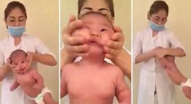 Afferra il neonato per il collo e lo fa dondolare: «Guarisco le disabilità»
