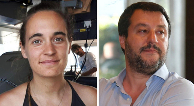 Salvini denunciato da Carola Rackete, parte la controdenuncia: «Signorina tedesca viziatella e di sinistra»