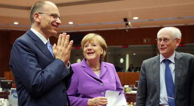 Letta, Merkel e Van Rompuy