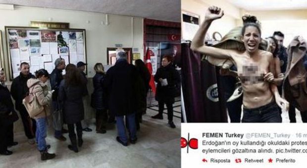 Turchia, Erdogan avanti a Istanbul. Sangue sul voto alle amministrative: 8 morti e 30 feriti. Blitz Femen a Istanbul